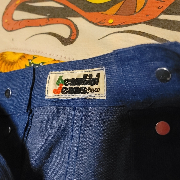 BIG-ELY BEAUTIFUL JEANS Deadstock 70's Rare Sailor Flares - Picture 5 of 12